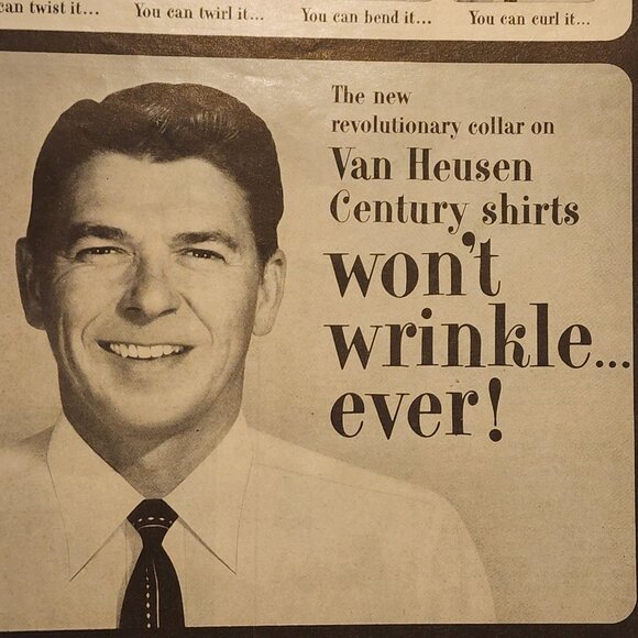 Van Heusen Century Shirts - Ronald Reagan Advertisement - 1953 - Picture 3 of 5